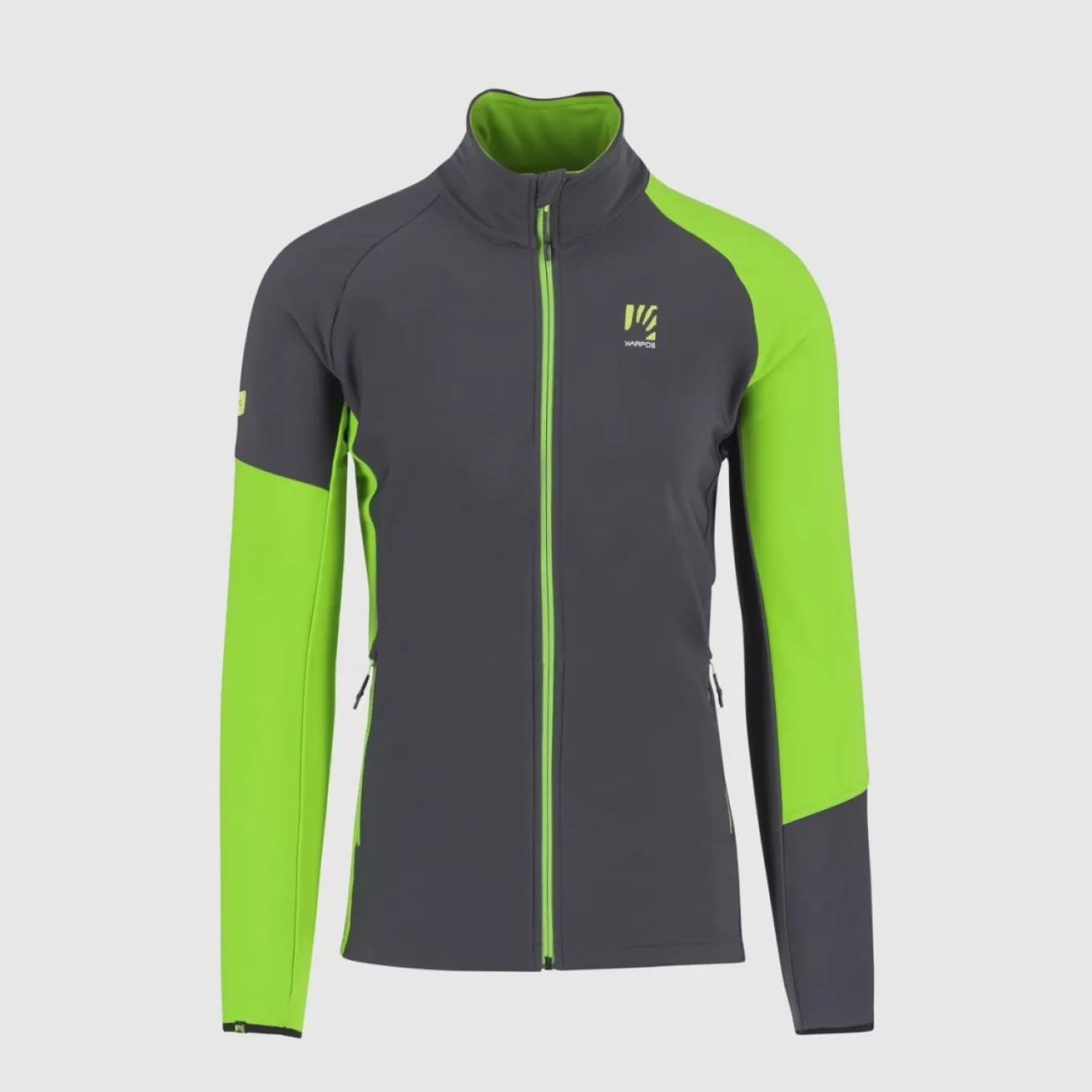 Upcycled | Upcycled | Karpos ALAGNA R FULL-ZIP FLEECE DARK GREY APPLE GREEN