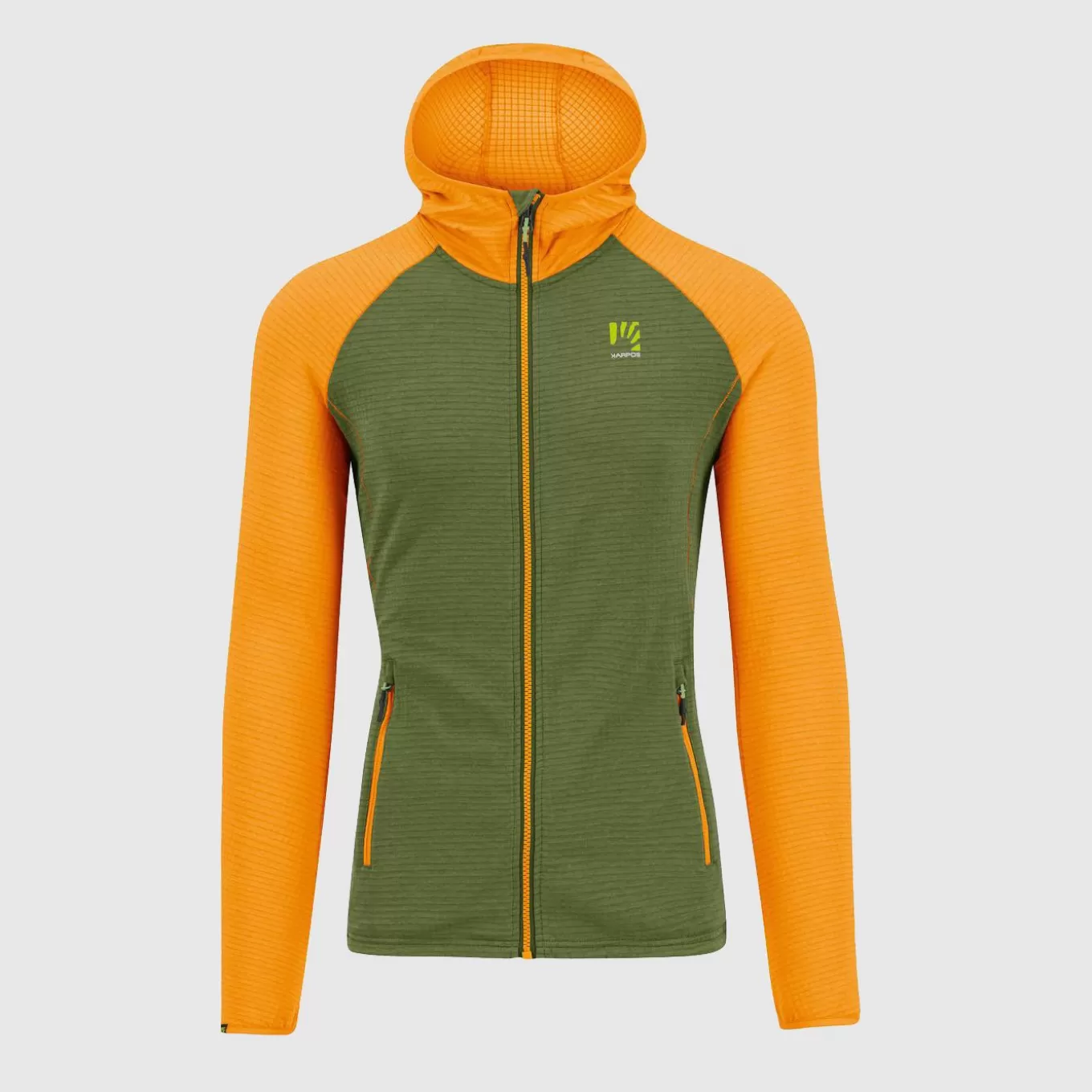 Fleeces | Alpine & Climbing | Karpos AMBRIZZOLA FULL-ZIP HOODIE CEDAR GREEN/RADIANT