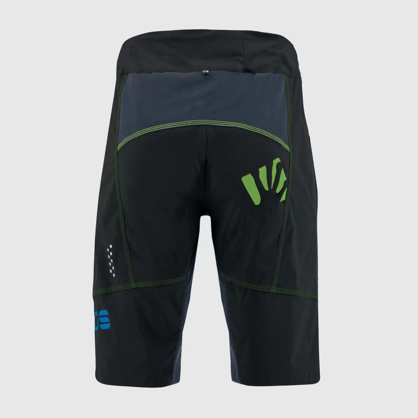 Mountain Biking | Shorts | Karpos BALLISTIC EVO SHORTS BLACK/OMBRE BLUE/GREEN FLUO