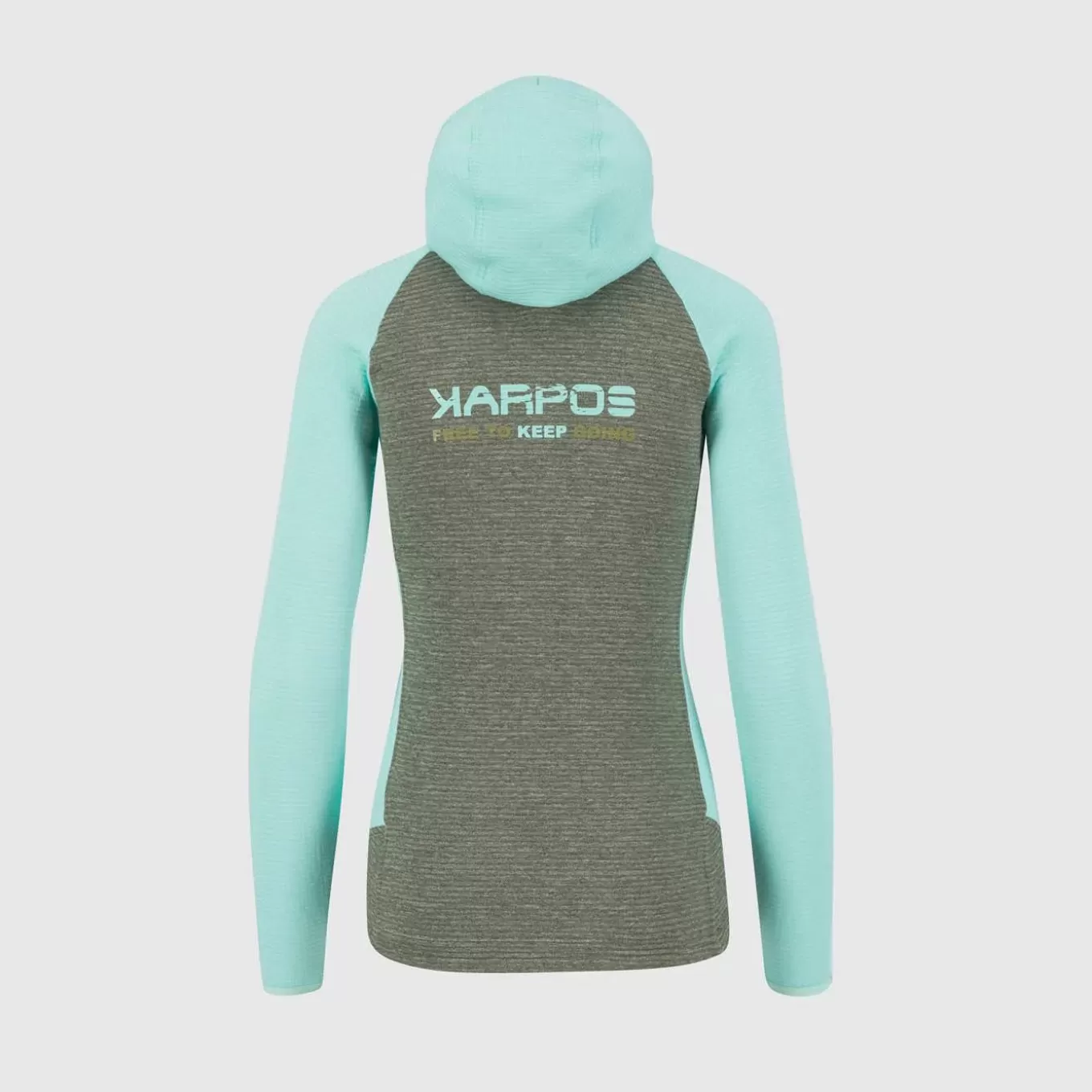 Lifestyle | Climbing | Karpos CAMOSCIO W FULL ZIP HOODIE THYME/AQUA SKY