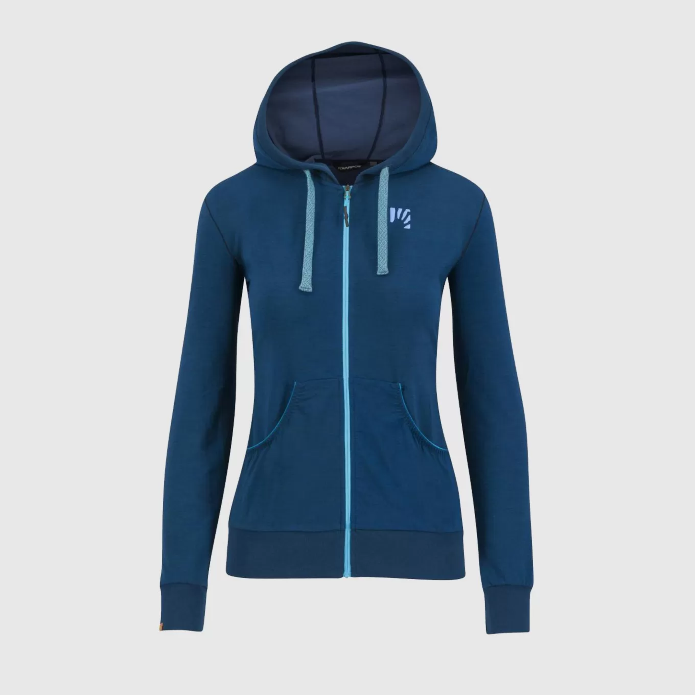 Lifestyle | Climbing | Karpos COPPOLO MERINO W FULL ZIP HOODIE GIBRALTAR SEA