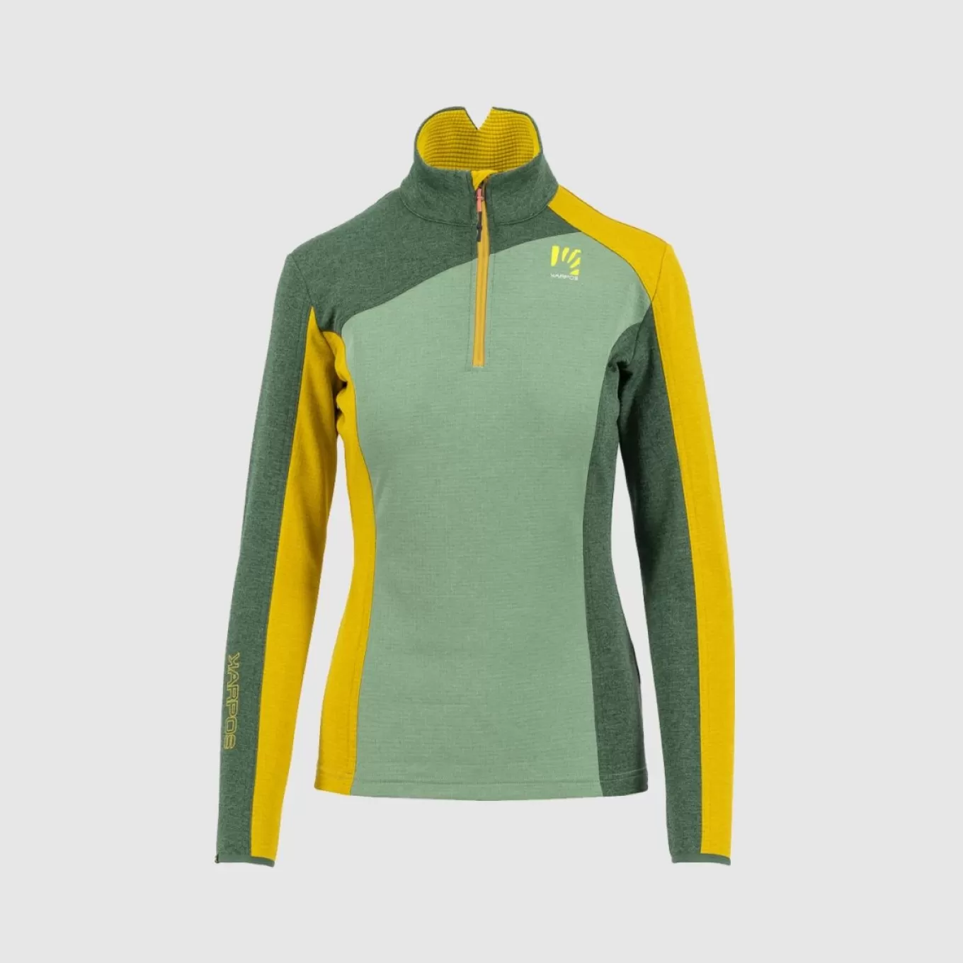 Winter | Outlet | Karpos FEDERA HALF-ZIP W FLEECE FROSTY S./JUNGLE GREEN/GOLD FL