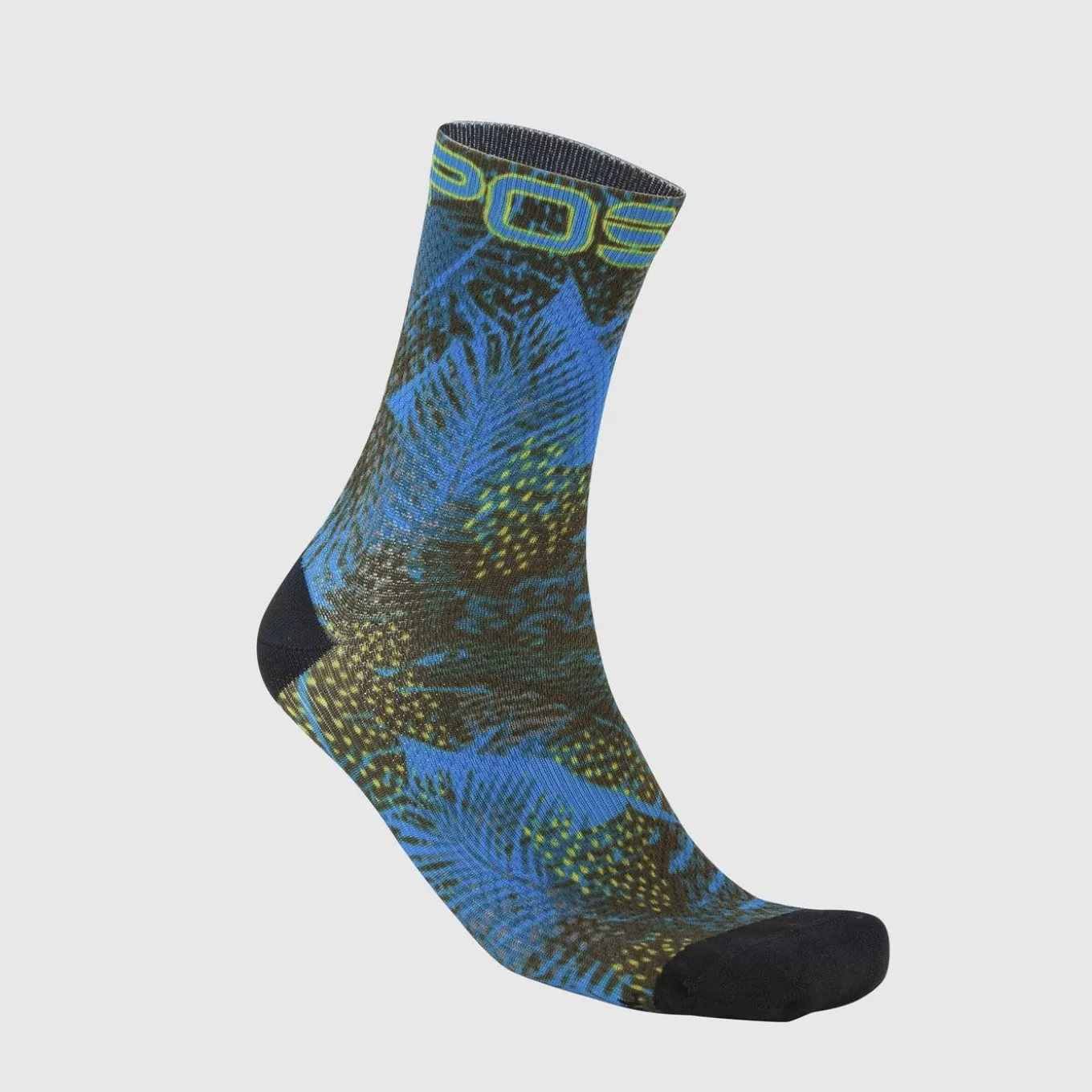 Mountain Biking | Trail Running | Karpos GREEN FIRE SOCKS BLACK/INDIGO/HIGHT VISIBILITY