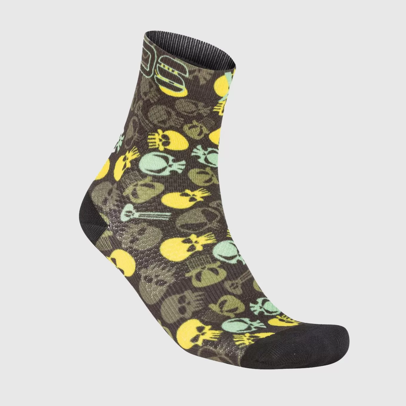 Mountain Biking | Trail Running | Karpos GREEN FIRE W SOCKS BLACK/RIFLE GREEN/BUTTERCUP