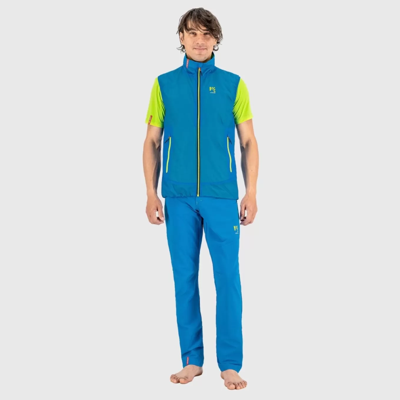 Outlet | Mountaineering | Karpos K-PERFORMANCE HYBRID VEST INDIGO B/JASMINE GREEN