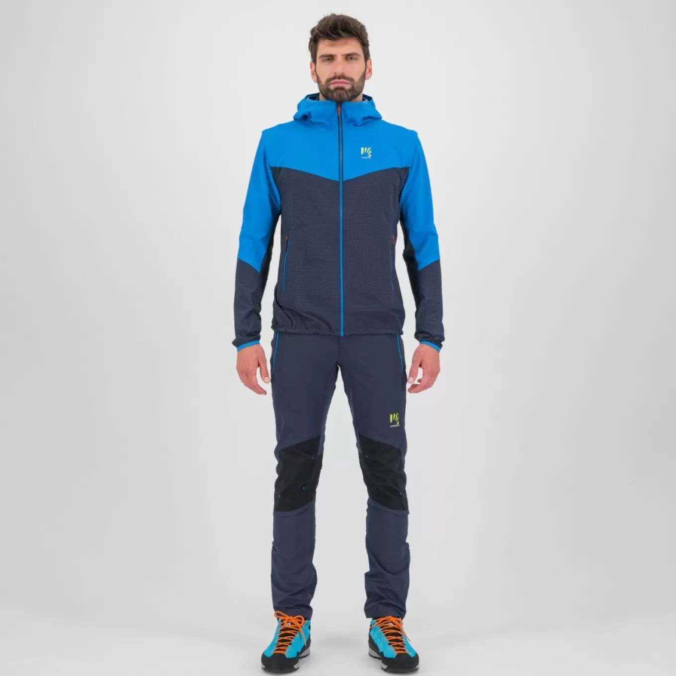 Alpine & Climbing | Hiking | Karpos LEDE CONVERTIBLE JACKET OUTER SPACE/INDIGO B./TANGERIN