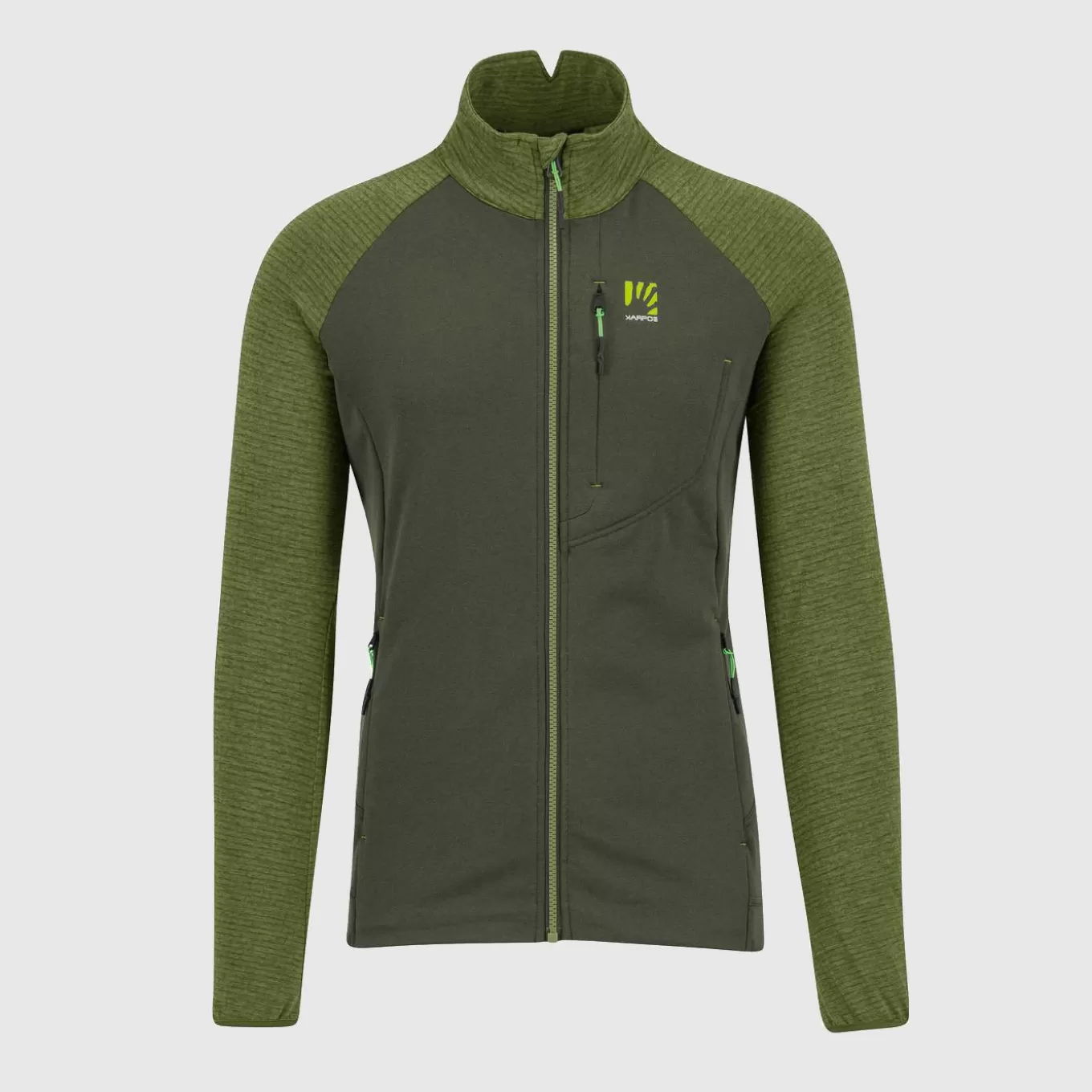 Hiking | Fleeces | Karpos PIZZOCCO EVO FULL-ZIP FLEECE RIFLE GREEN/CEDAR GREEN