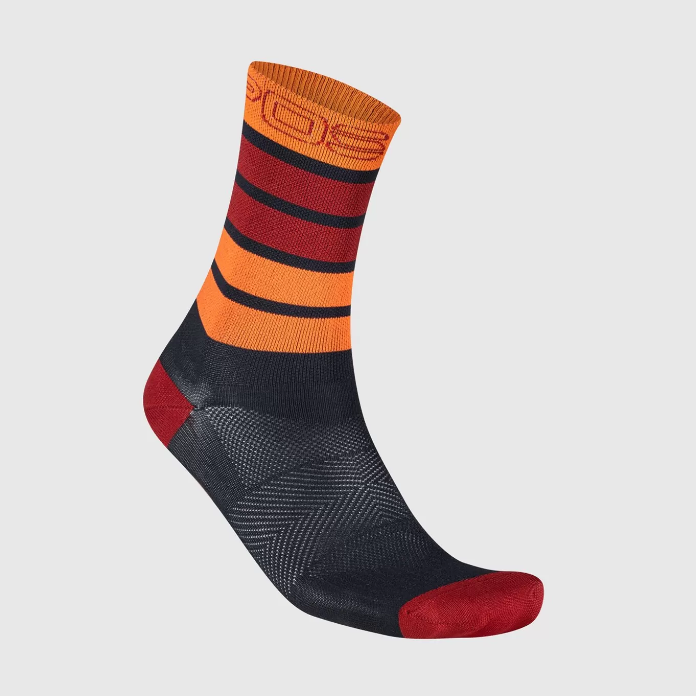 Mountain Biking | Trail Running | Karpos VERVE SOCK OUTERSPACE/POMEGRANATE/SCARLET