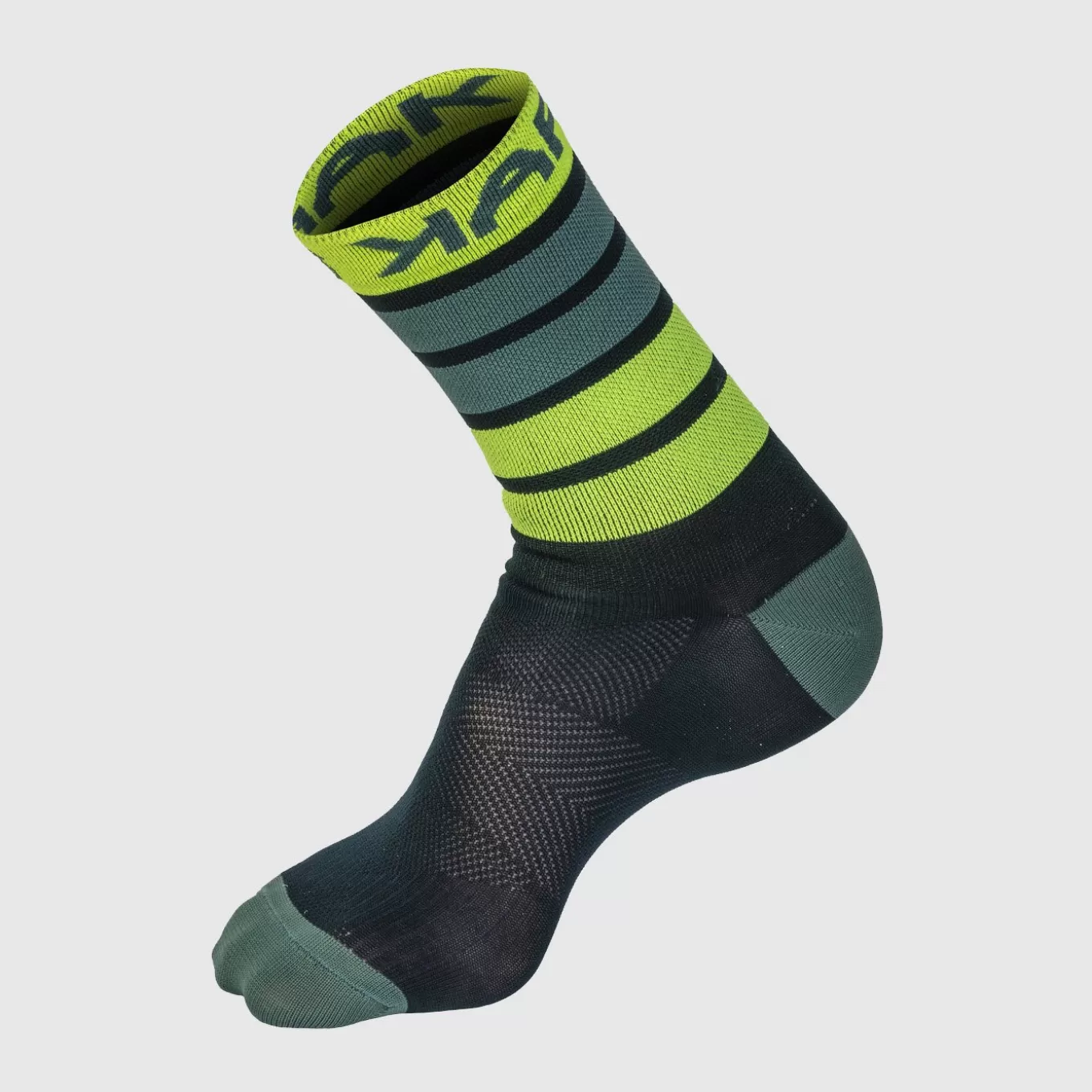 Mountain Biking | Trail Running | Karpos VERVE SOCK REFL.POND/YELLOW FLUO/HYDRO